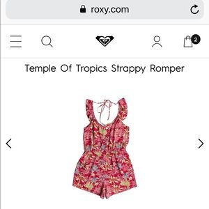 Roxy xs temple of tropics scrappy romper